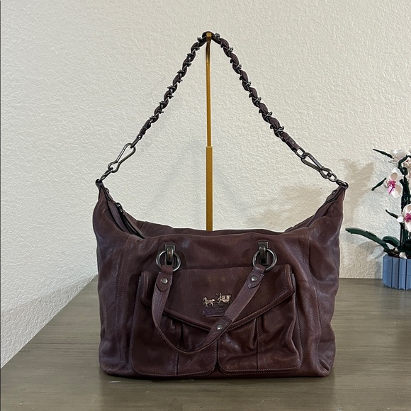 COACH Madison Audrey Purse Creed F0982 - 14329 In Eggplant / Purple - Picture 3 of 10